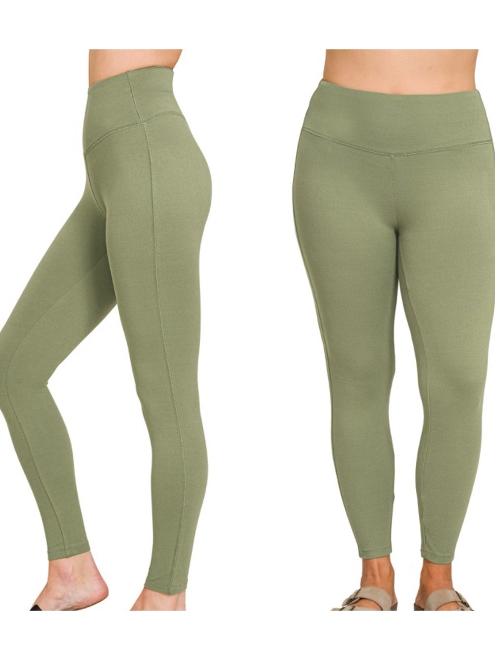 High-Waist Brushed Duty Microfiber Full Length Leggings